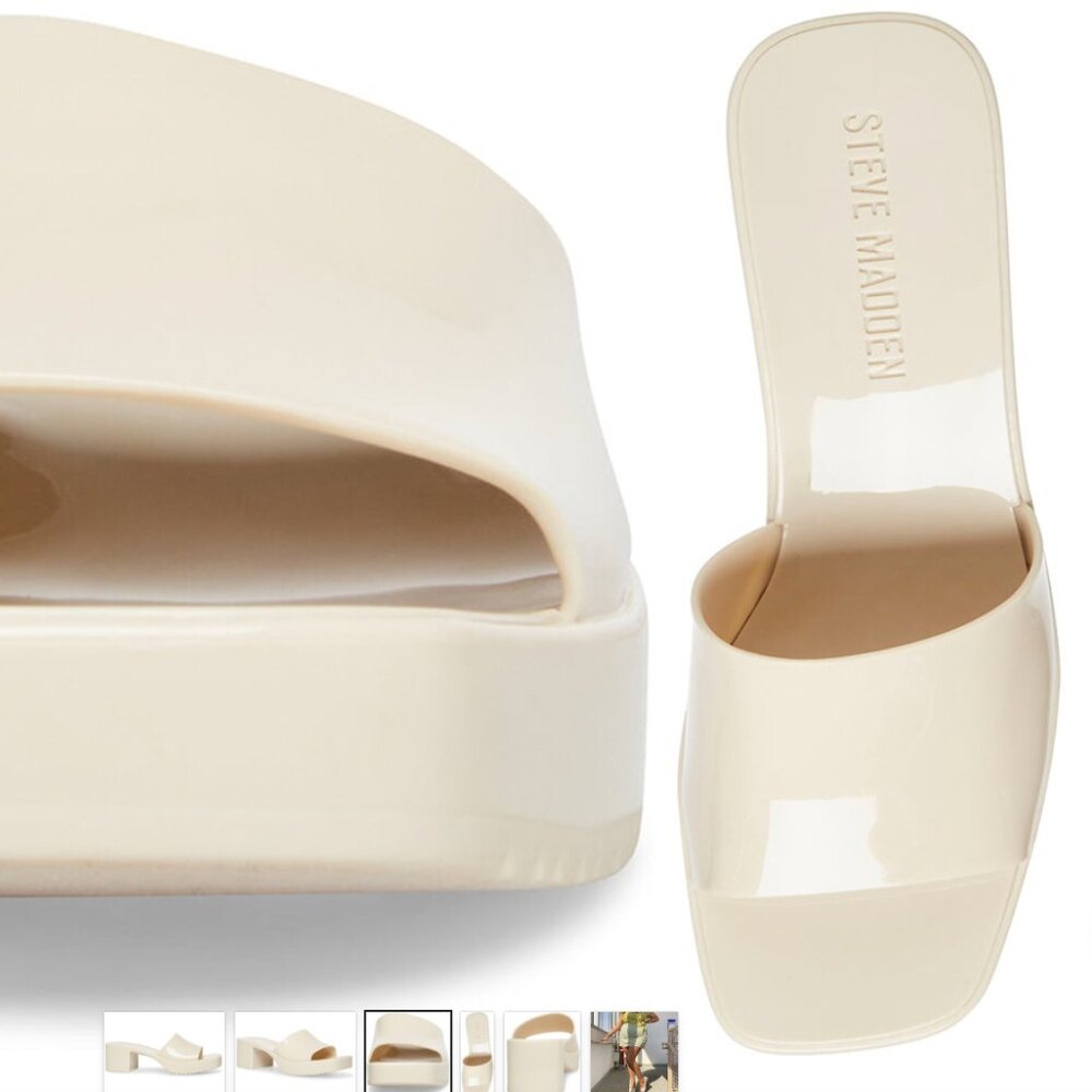 Steve Madden Harlin Bone Chunky Heel Sandals